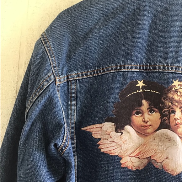 Fiorucci Berty denim jacket with angels iconic patch - Picture 12 of 16
